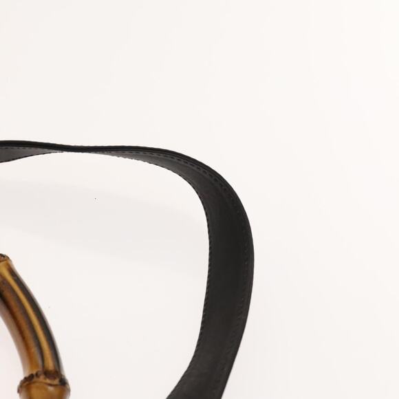 GUCCI Bamboo Shoulder Bag Suede Black Gold 01 1705 01 1705 - Picture 8 of 12